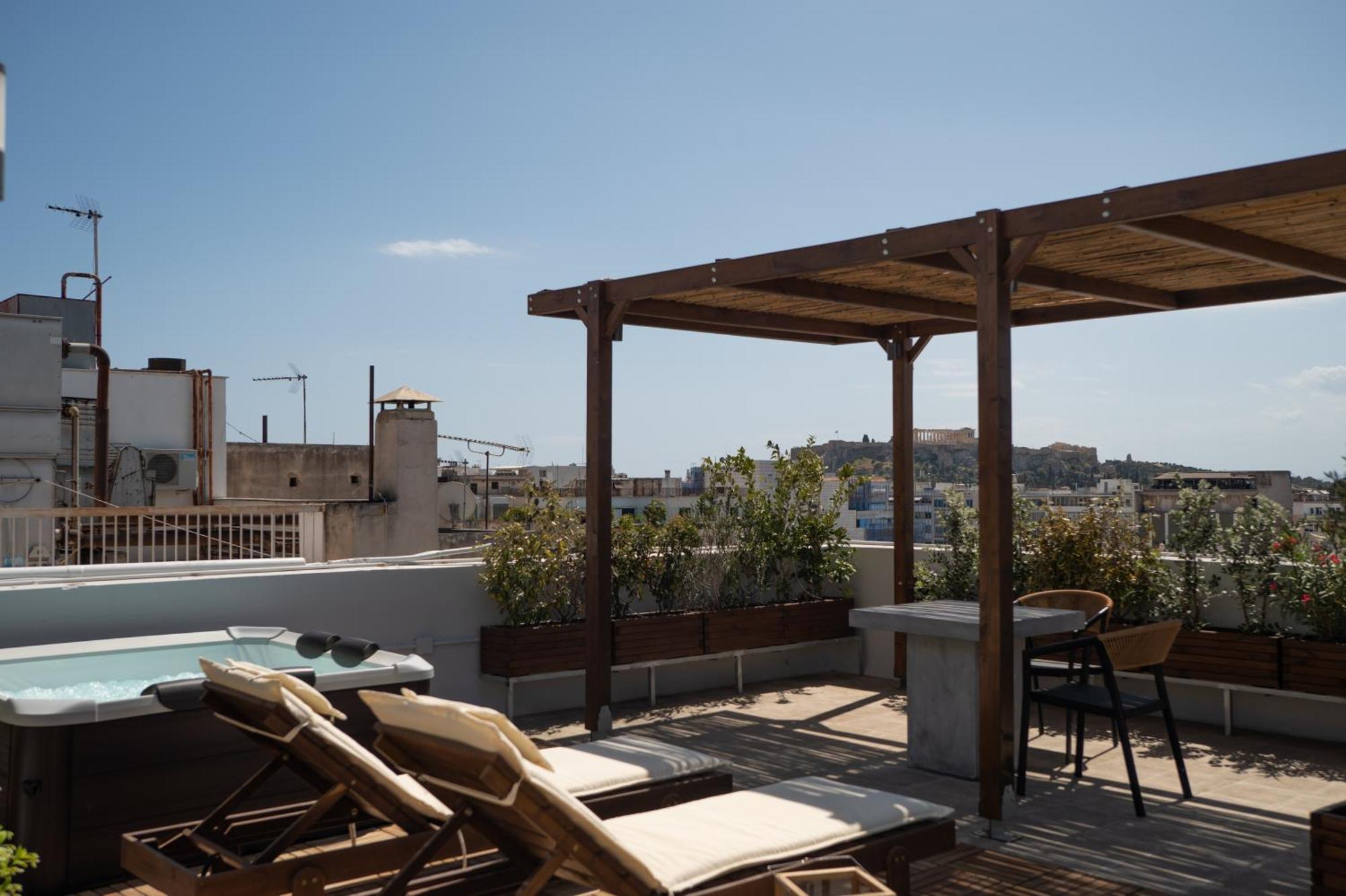 Private Rooftop - Acropolis View - Jacuzzi - Metro Athènes